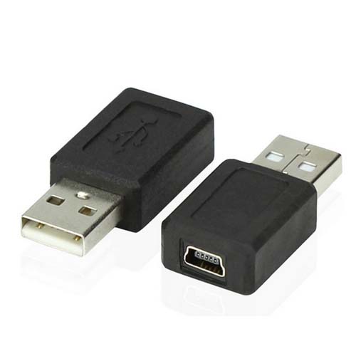 mini usb b 5 pins female jack to usb a 2.0 male connector adapter M/F 1pcs