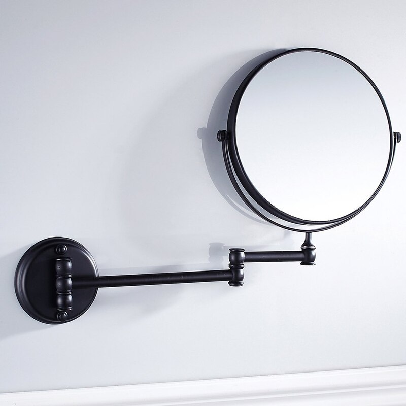 8-Inch Solid Brass Bathroom Vanity Mirror Folding Wall Mounted Folding Makeup Double Side Magnification Mirror LO741118