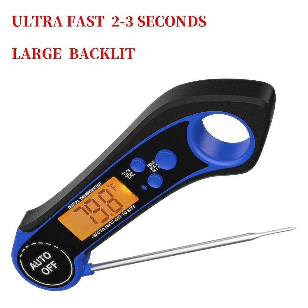 A digital meat thermometer long probe cooking kitchen barbecue milk liquid oven instrument homemade food temperature sensor: C