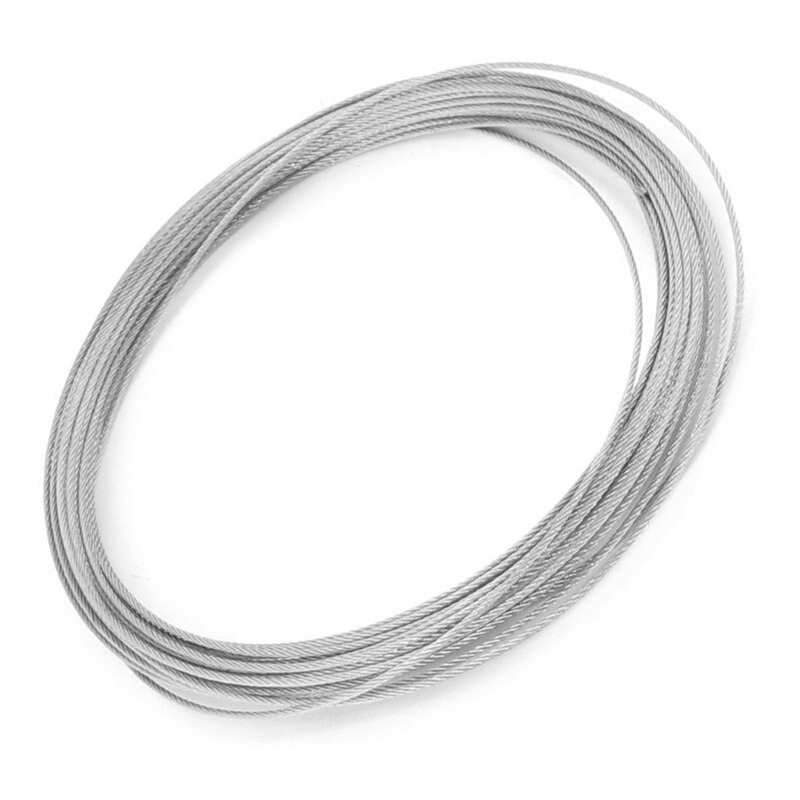 Hoisting 7x7 1.2mm Diameter Stainless Steel Flexible Wire Rope 32.8Ft