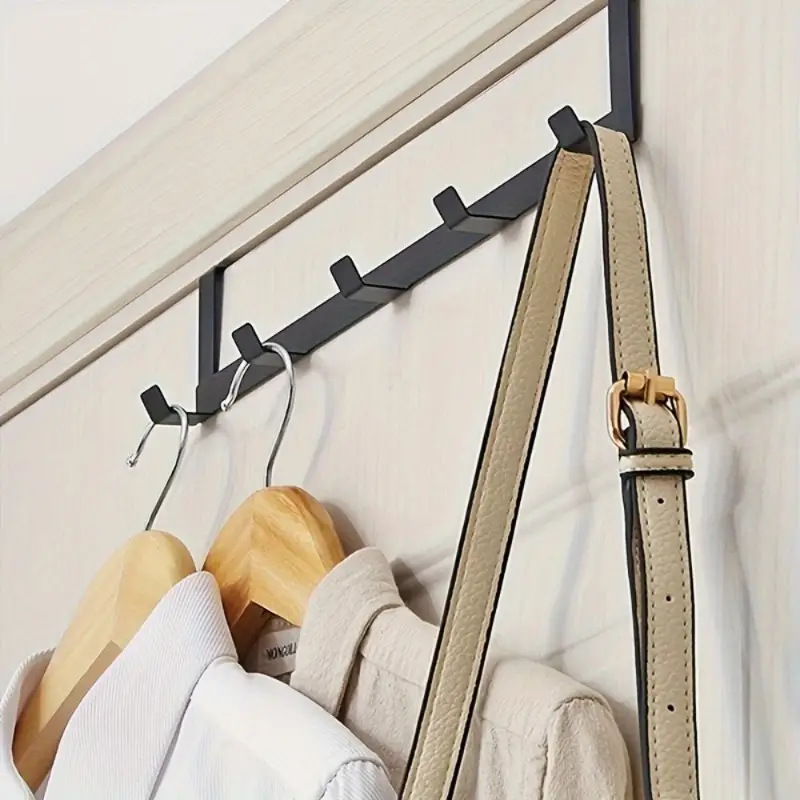 Haken über der Tür, 5-Haken, für Zuhause, Badezimmer, Organizer, Kleidung, Mantel, Hut, Handtuchhalter, Badezimmer, Küchenzubehör