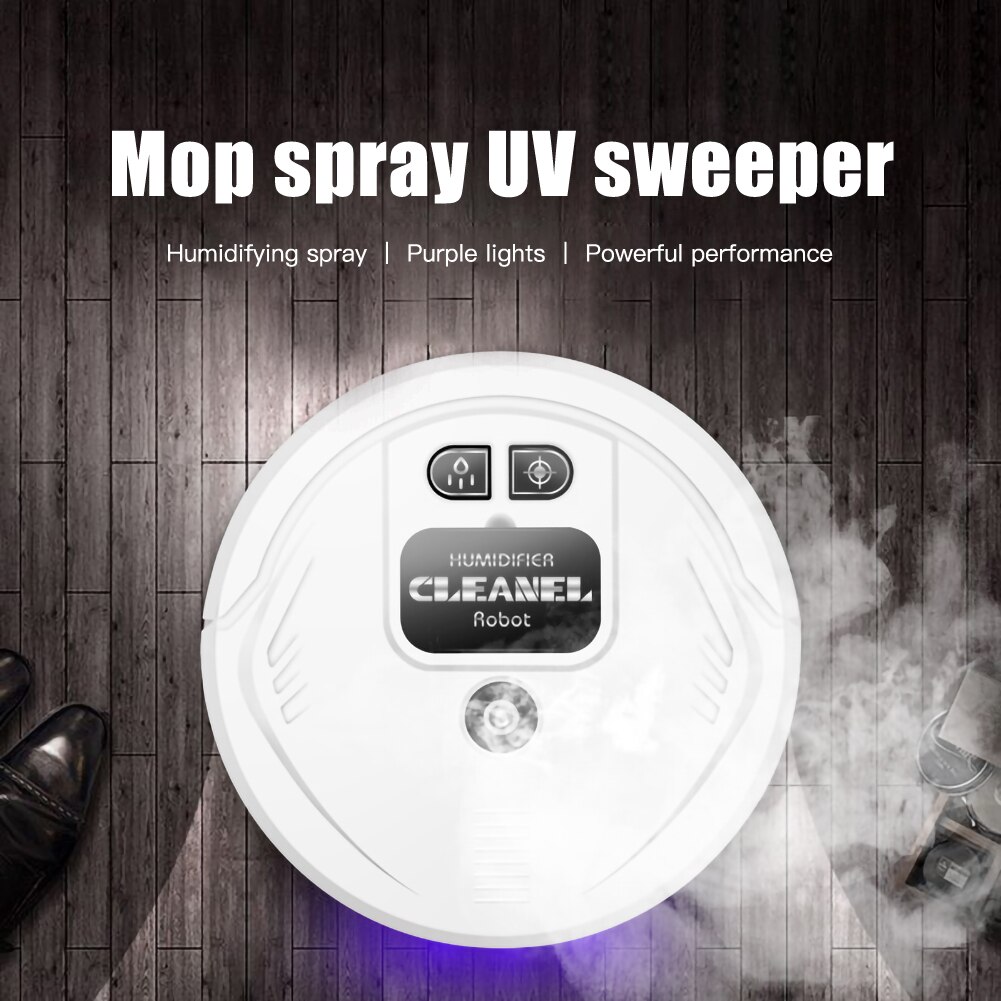 Automatic Sweeping Robot UV Lamp Home Household Sweeping Machine USB Charging Smart Vacuum Cleaner 1200mah Capacity