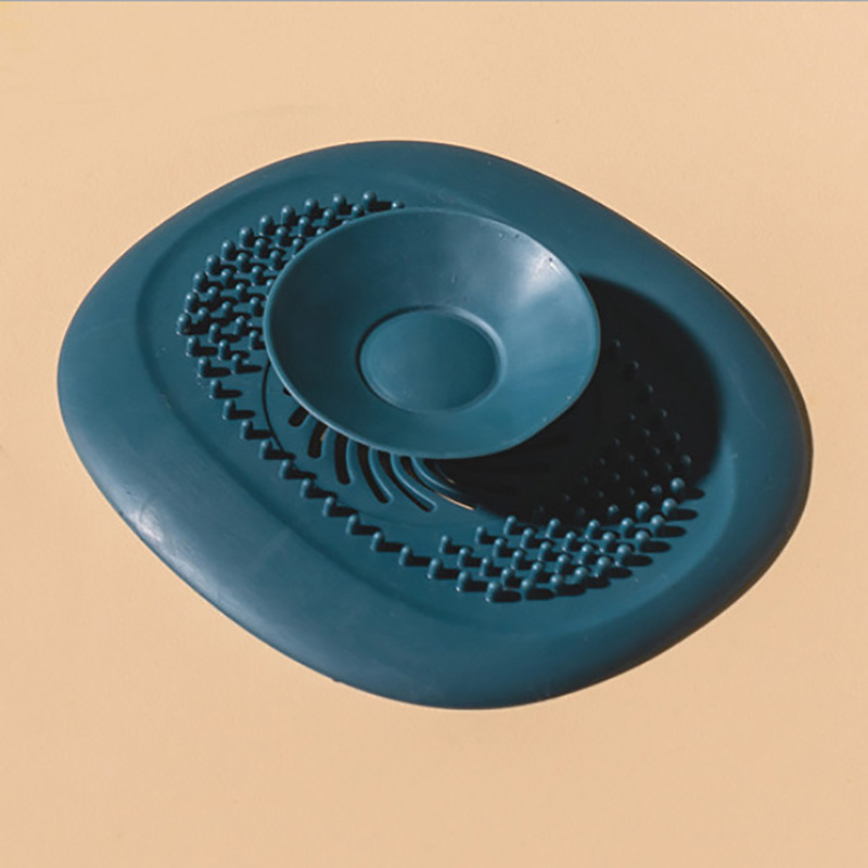 Upgrade siliconen anti-blokkeer badkuipstopper voor badkamer afvoerputje douche wastafel keuken huishoudelijke zeef gereedschap: Rood