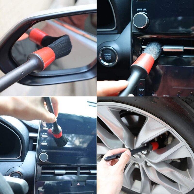 13 Pcs Auto Detaillering Borstel Set, Auto Cleaning Kit Voor Wielen, Motor, Console Dashboard, air Vent, Leer Detail Borstels