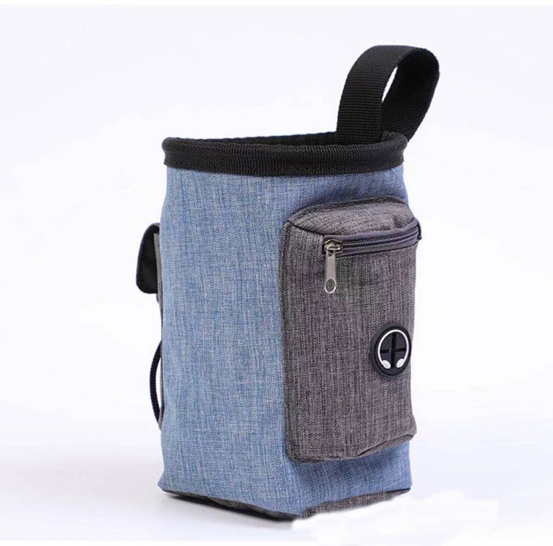 Sac de taille multifonction pour chien, accessoire d'entraînement en plein air, fournitures pour chiens, produits pour animaux domestiques, pochette à cordon coulissant, jouets en nylon, ramassage de toilette: Blue 2