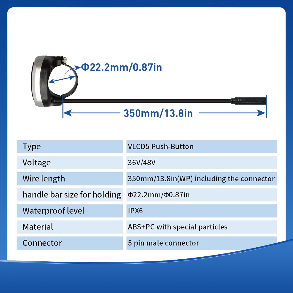 TSDZ2 VLCD5 akcesoria robić wyświetlania przycisków operacyjnych wyświetlacz VLCD5 nadaje się robić zestawu TSDZ2 Tongsheng Środek-silnik