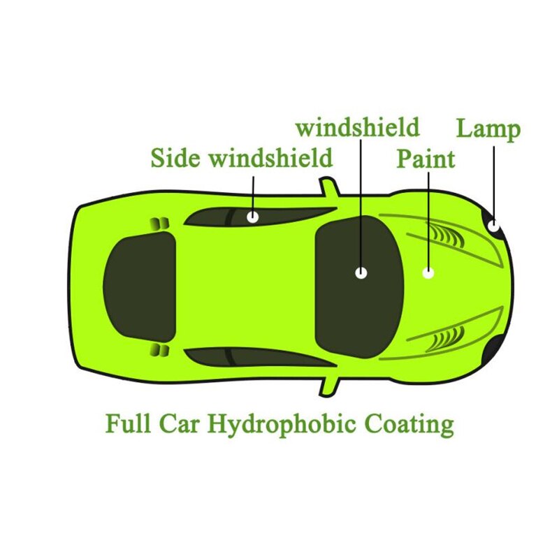 Full Car Hydrophobic Coating Windshield Paint Waterproof Rainproof Protect Coating self-cleaning