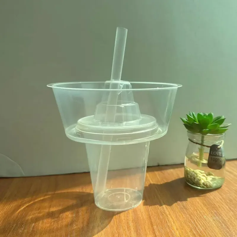 Jednorazowy kubek robić palenia Kubek robić jedzenia Cola Zagęszczający plastikowy kubek robić gorących garnków Zimne napoje Owoce Uchwyt na kubek Miska Kubki na warzywa