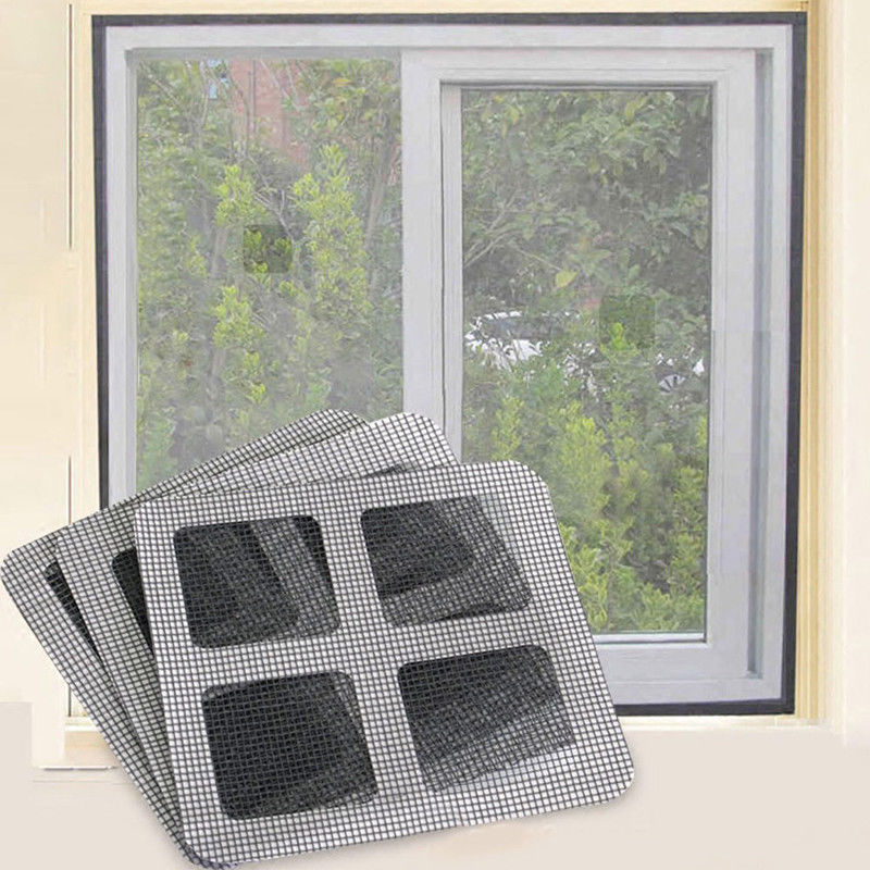 útil de Anti-insectos y bichos red antimosquitos para puertas y ventanas de malla de reparación de pantalla parche Kit 6 uds