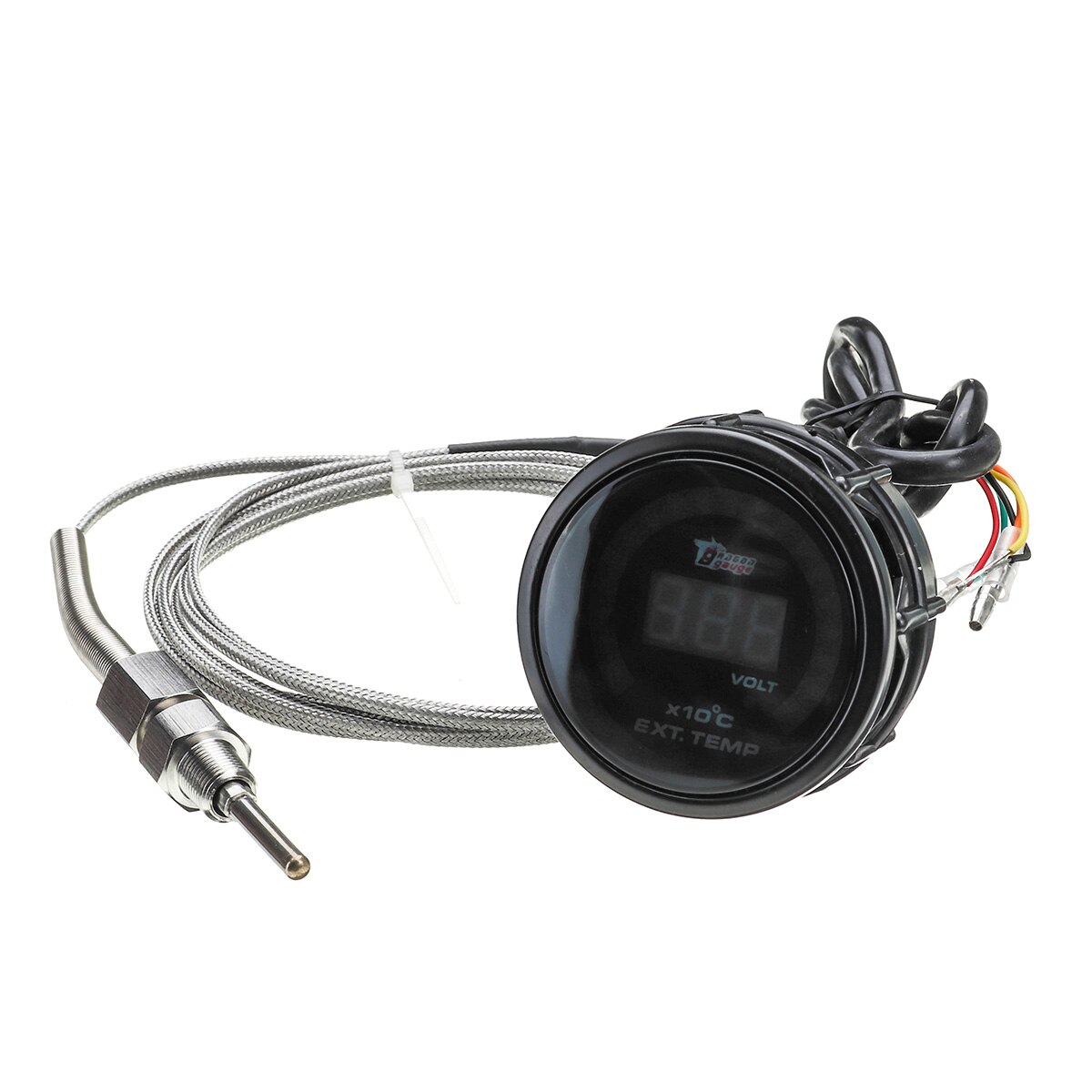 7-Color LED 52mm Car Exhaust Gas Temperature Gauge – EGT Meter With Pointer For 12V Vehicles