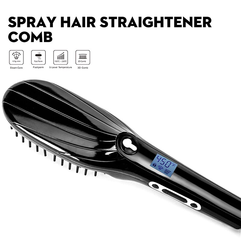 Brosse lissante à vapeur ukliss, peigne lissant pour cheveux, peigne lissant pour barbe en céramique, outil de coiffure