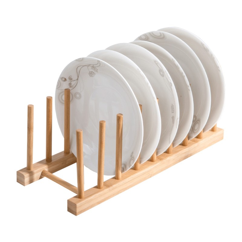 DIY Wooden Dish Rack Plates Holder Kitchen Countertop Organizer Drainers For Dish Bowl Cup Pot Lid Cutting Board Easy Install