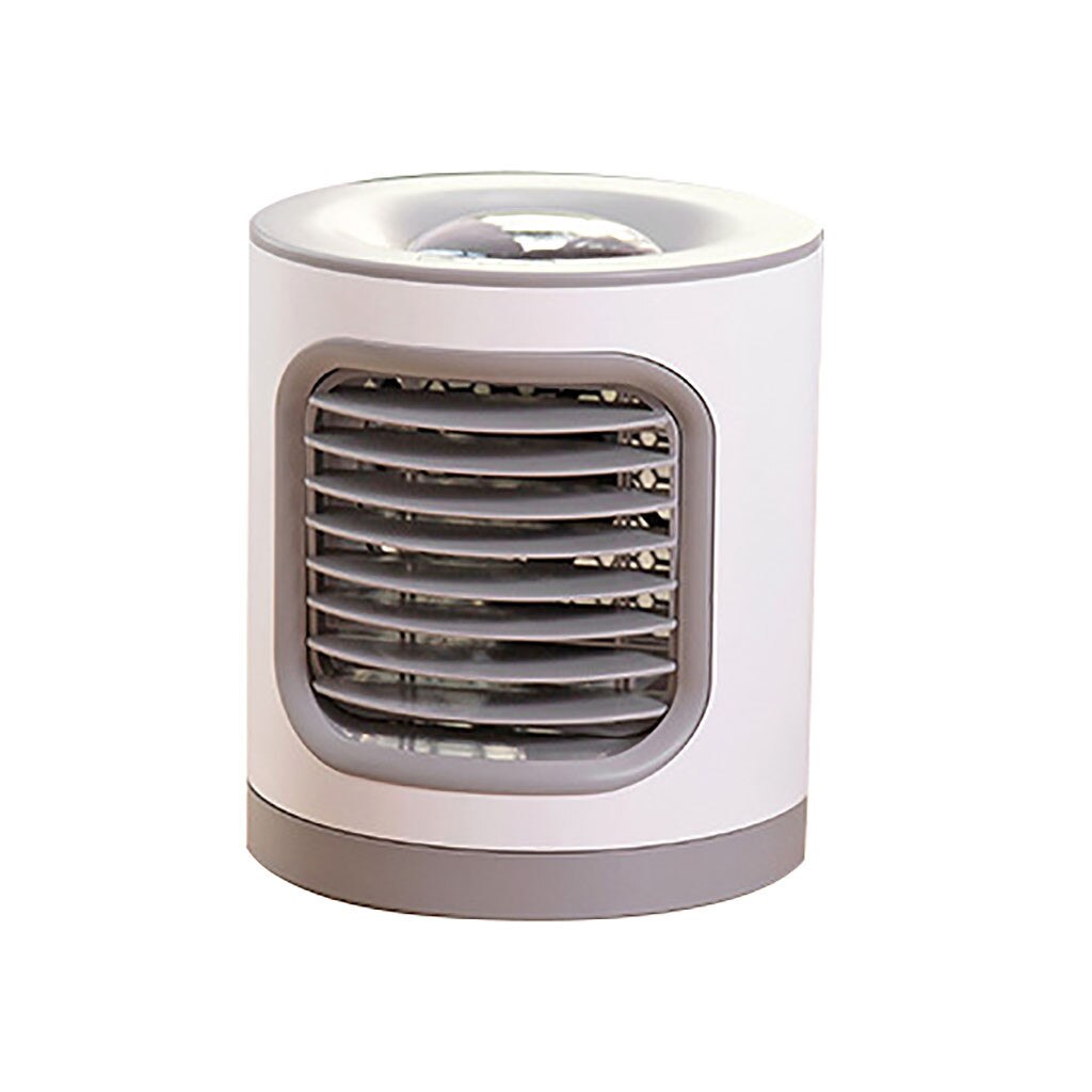 Mini Air Conditioner Portable Air Cooler Anion Fan Air Purifier Usb Charging Multifunction Air-conditioning Fan Home Cooler#gb40: Light Grey