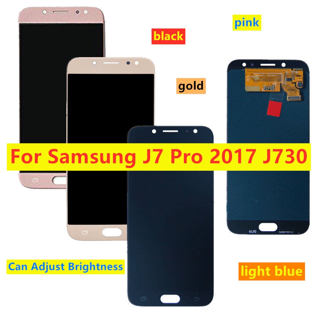 Getestet OLED J7 LCD Für Samsung Galaxis J7 Profi J730 J730F LCD Anzeige berühren Digitizer-bildschirm Montage Einstellen helligkeit