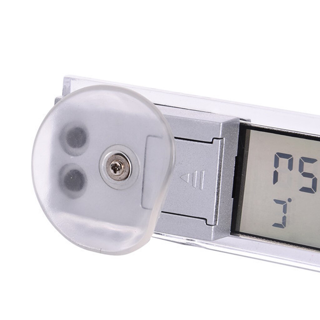 Auto Voertuig Lcd-scherm Elektronische Klok Horloge Thermometer Met Sucker