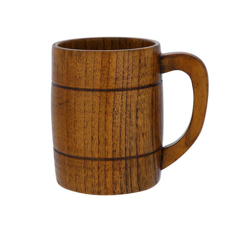 Jujube Wood Cup Primitive Handmade Natural Spruce Wooden Cup Breakfast Beer Milk Drink Green Tea Cup water bottle @Q: Default Title