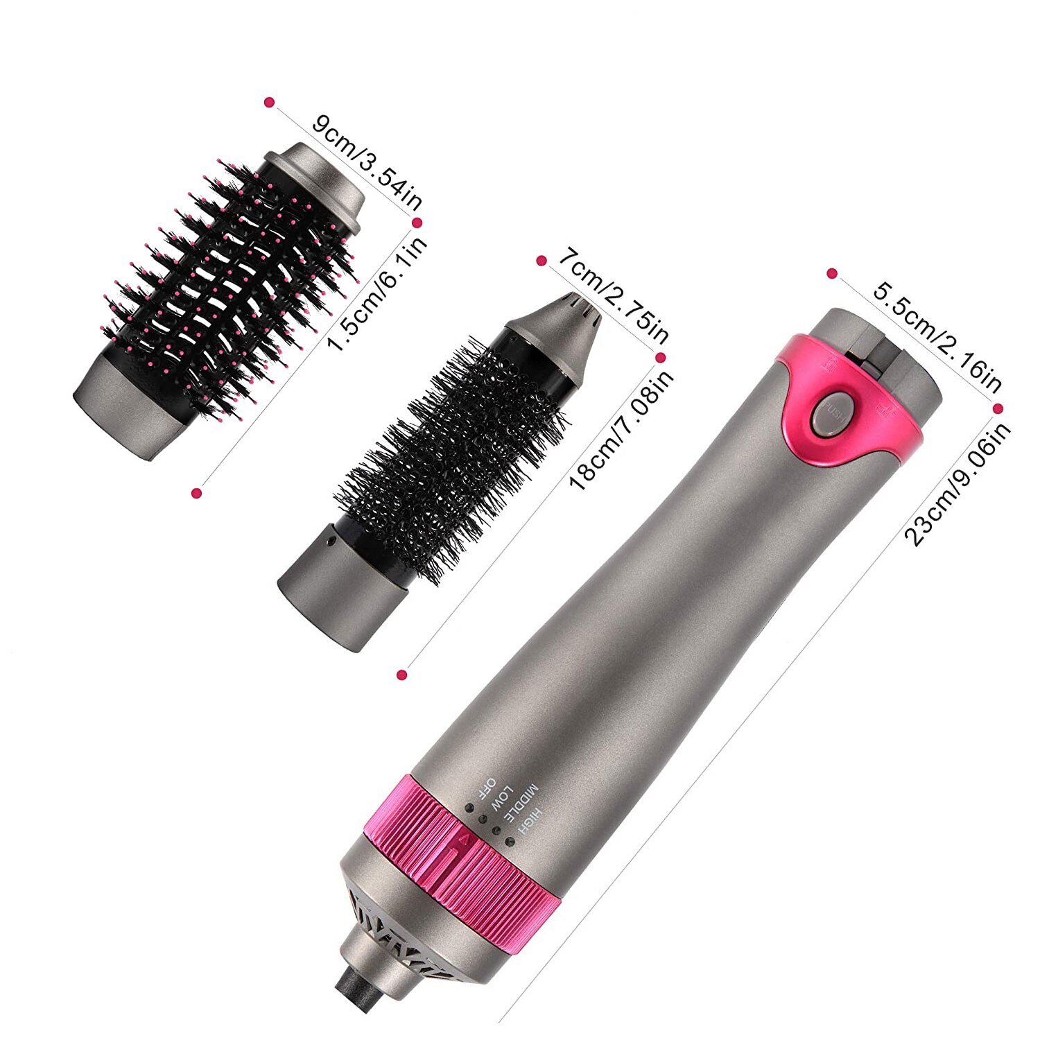 Interchangeable Multifunctional Hair Dryer And Curling Blower For Air Brush Straightening Machine Curling Styling Hair Dryer