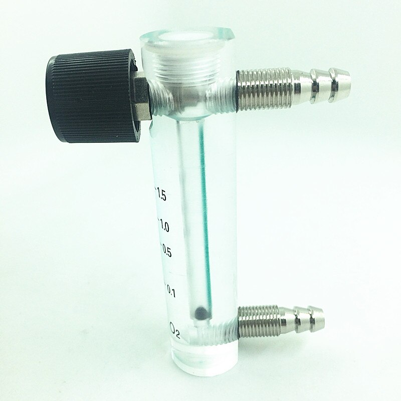 Air Oxygen Gas Flow Meter Flowmeter Caudalimetro Counter Flow Indicator O2 Oxigen Gas Meter Flow Device Switch 0.1-1.5L/min