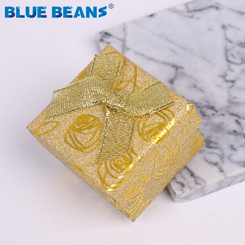 Caixa de joias quadrada organizadora, caixa de joias com anel de noivado para brincos e colar, pulseira para exibição de caixa de presente, preto, vermelho, branco, marinho, dourado: 5x5x3cm 6