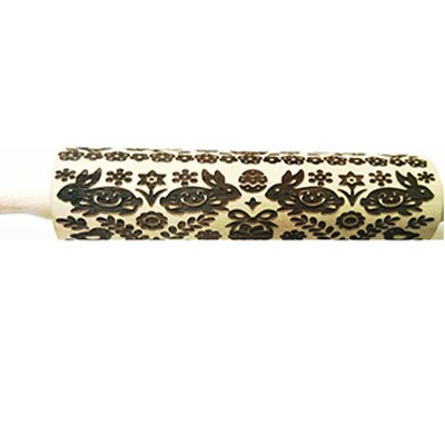 35 Cm Custom Kerst Roller Afdrukken Rolling Pin Beuken Lasergravure Halloween Cartoon Reliëf Gedrukt Patroon Bakken Tools