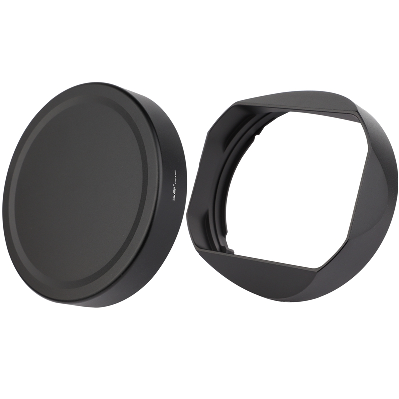 Haoge LH-X56II Lens Hood Metal Square Bayonet for Fujifilm XF56mm F1.2 R WR lens, Fuji XF 56MM F1.2 Mark II Lens Hood, With Cap