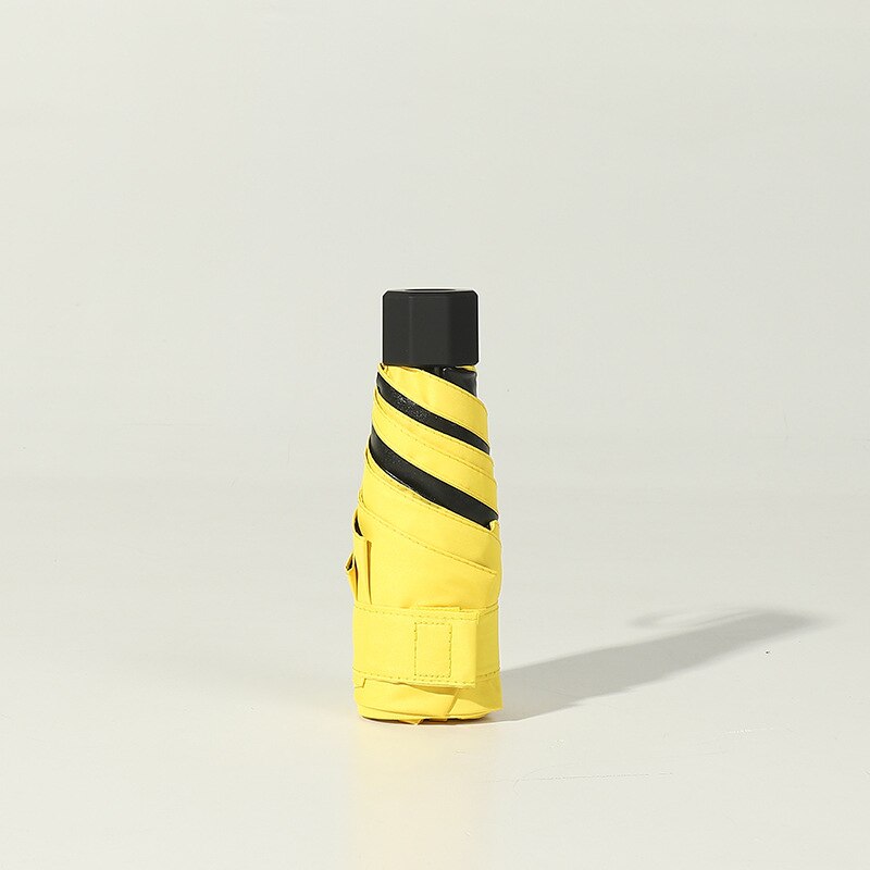 Nano Umbrella Pocket Umbrella Sunscreen Mini Umbrella Super Light and Small Manual Folding Umbrella Clear Umbrella: Yellow