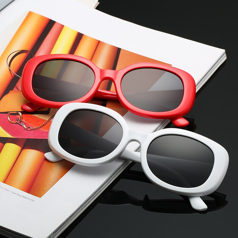 Retro kurt cobain solbriller kvinner menn oval ramme solbriller vintage kvinne hvit svart briller  uv400 gafas de sol