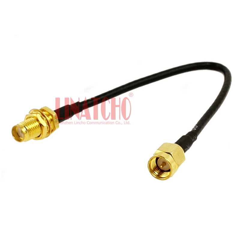 SMA RG174 jumper cable 20cm SMA female to SMA male coaxial cable