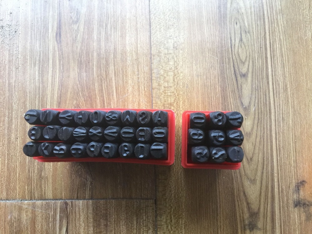 Letter Number Stamp Punch Set Hardened Steel Metal Wood Leather Steel Punch Alphabet Letter Number Tool Leather craft Stamp