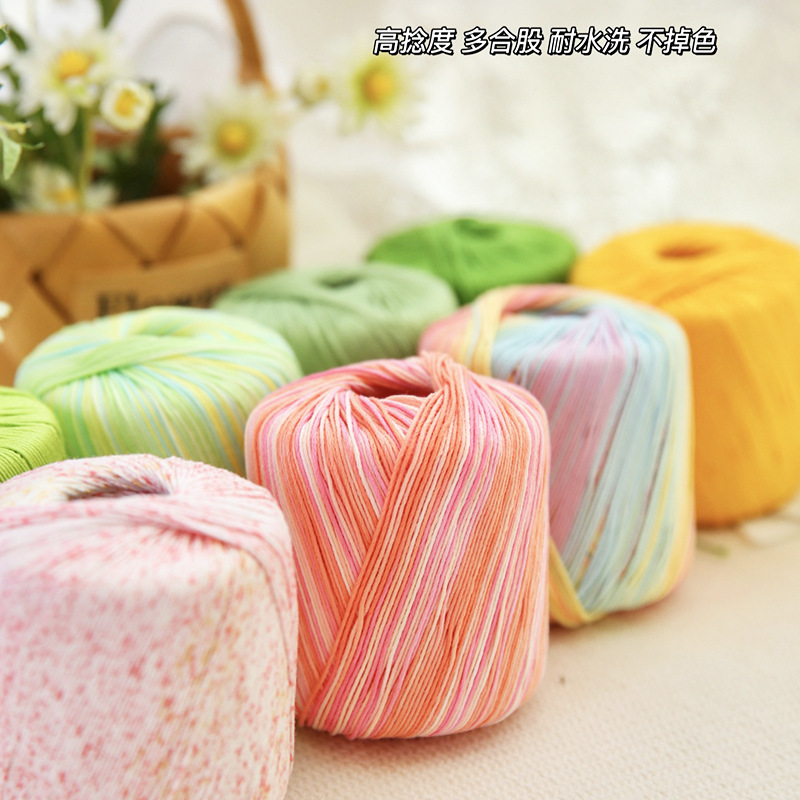 Katoen Maat 3 Kant Garen Voor Hand Breien, Haak Draad, Lange Nietje, Gemerceriseerd, Diy Truien, Hoed, 40G Bal,