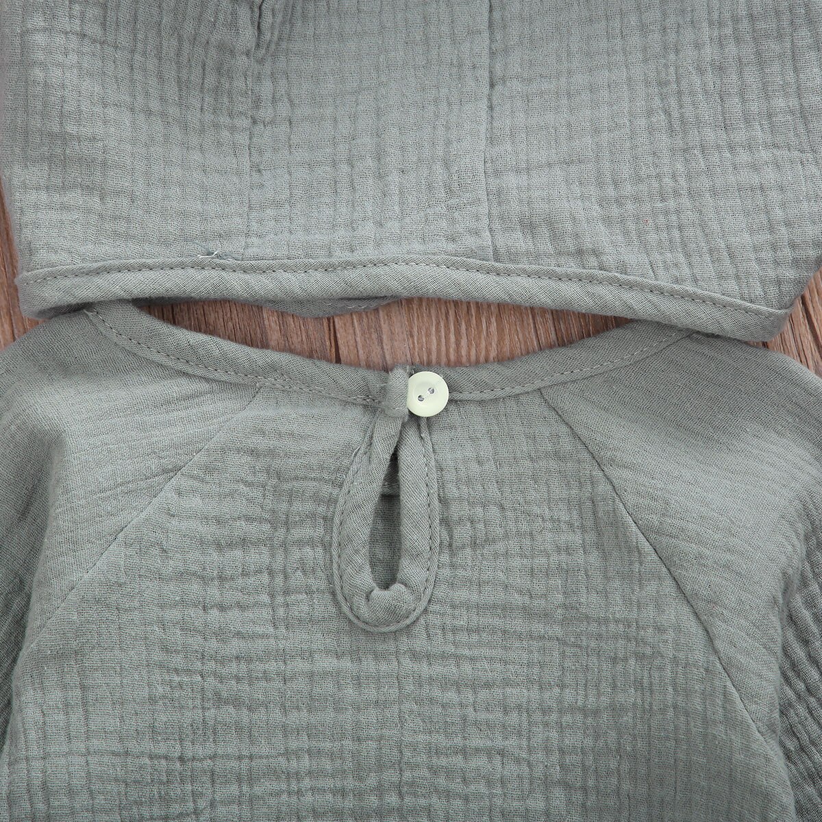 Carino Orecchie di Coniglio corpo da Neonato Ragazze corpo e Tutine Del bambino Del Cotone Vestiti A Maniche Lunghe Tuta + Cappello vestito infantile Della Tuta Della Ragazza