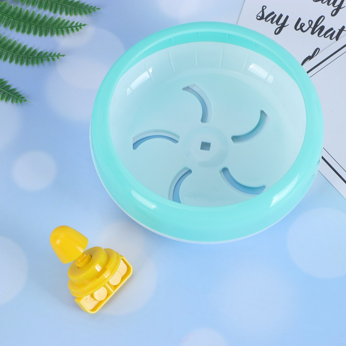 1Pc 14cm Multipurpose Wide Suitability Hamster Mice Gerbil Rat Exercise Wheel PP Run Disc Small Animal Pet)