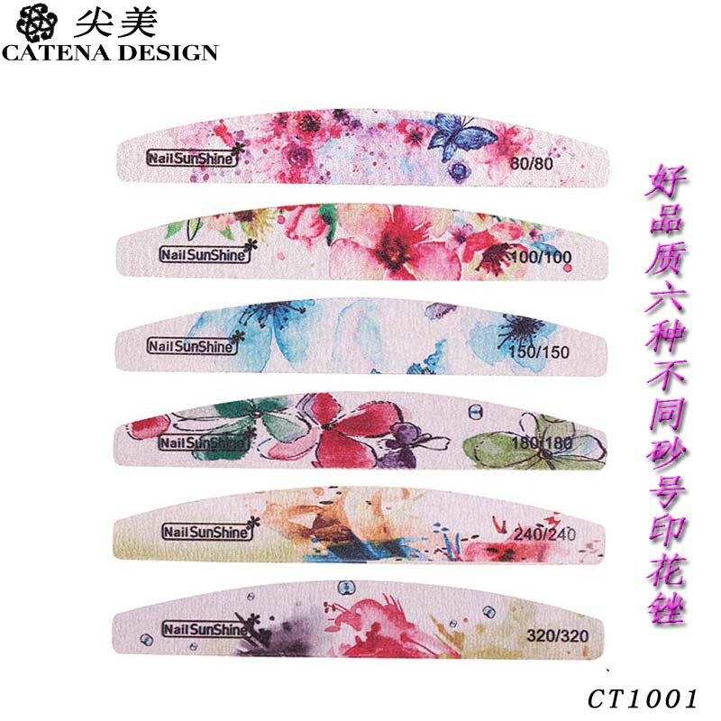 Nail sunshine – papier de verre d'impression demi-mois, lime à ongles, meulage, réparation de frottis, vrais ongles, polissage, Frustration spéciale, 10 pièces