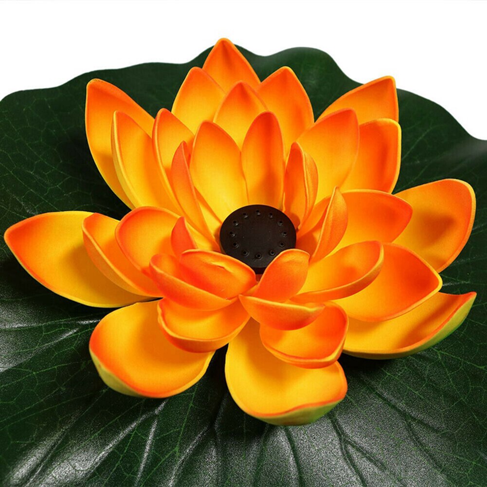 Solar Lotus Flower Fountain Water Pump Courtyard Landscape Garden Pond Decor so it can runs automatically, electricity needed.