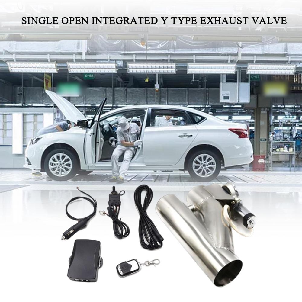 Single Opening Integrated Y-type Exhaust Valve Electric Exhaust Downpipe Electronic Stop Valve Remote Control