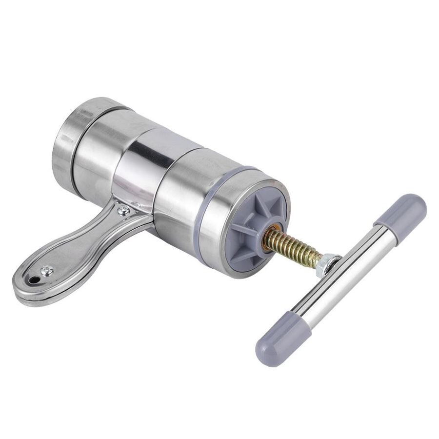 Stainless Steel Household Manual Noodles Maker DIY Noodle Pressing Making Machine with 2 Molds DIY Noodle Maker Tool