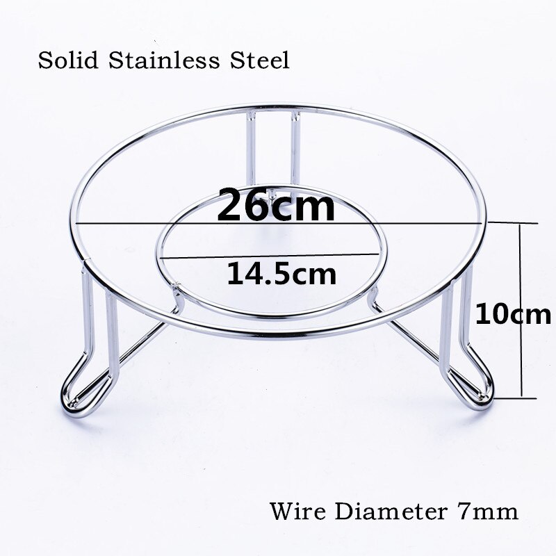 Pot Pan Trivet Kitchen Cooking Stove Stand Solid Stainless Steel Heavy Duty Cool Tool Surface Protectors Rack Cookware Accessory: Silver