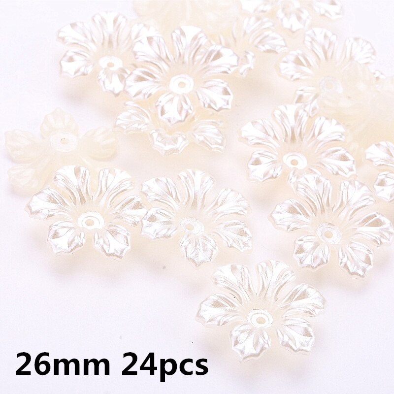 Multi smukke imiterede mavemuskler blomst perler perlehætter endebeholder blomst torus gør det selv med afstand smykketilbehør: V269