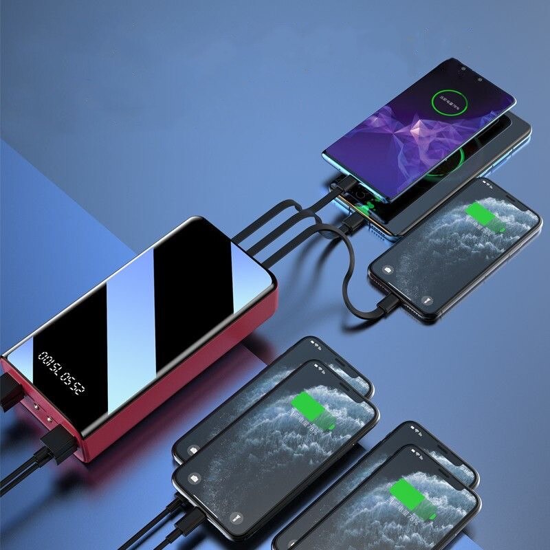 100% 100000mAh TypeC Micro USB Fast Charging Powerbank LED Display Portable External Battery Charger For phone tablet