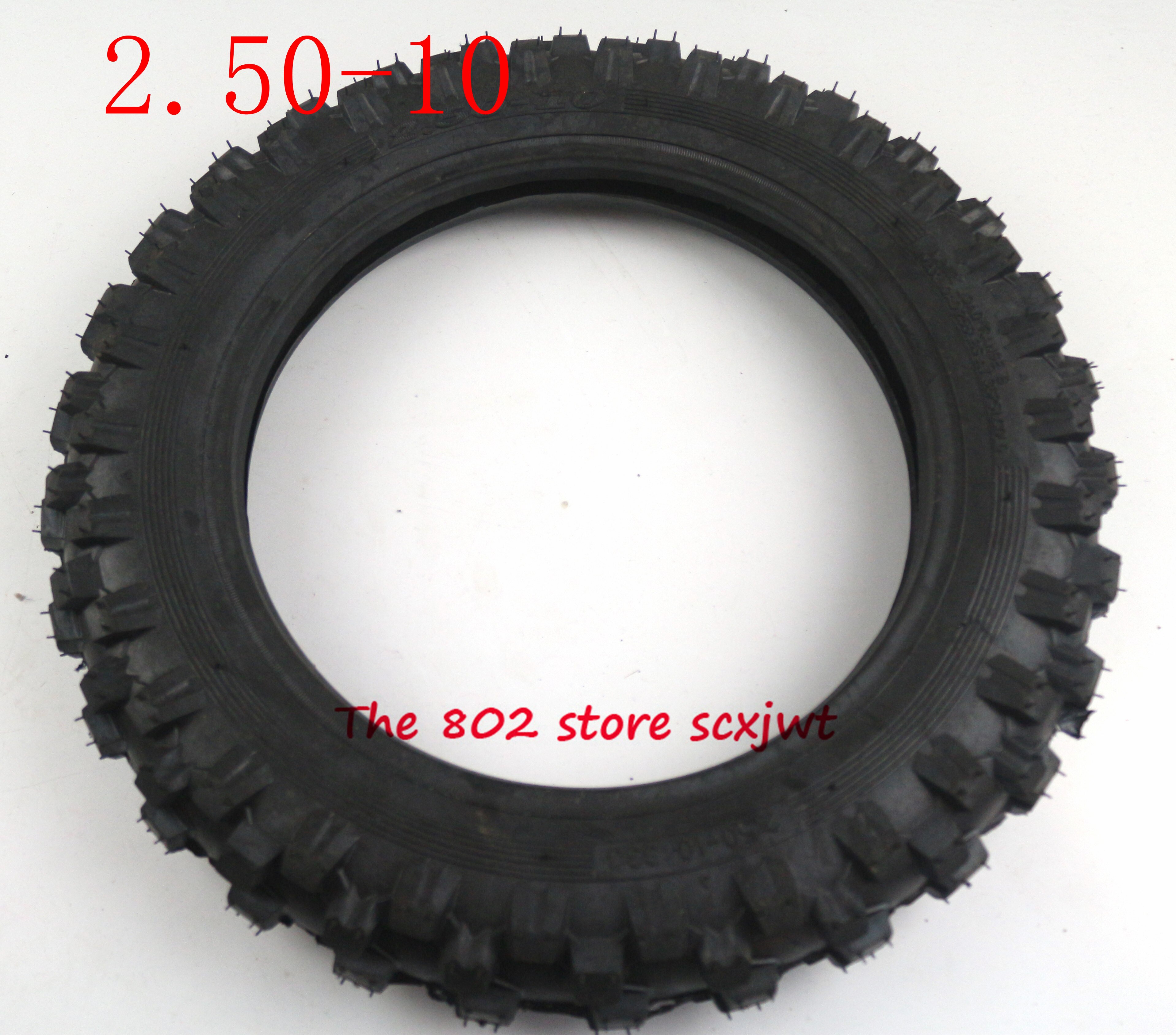Rubber Motorcycle Tyre 2.50-10 Inner Tube Outer Trye,front and Rear Wheel ,wheel Hub: outer tire
