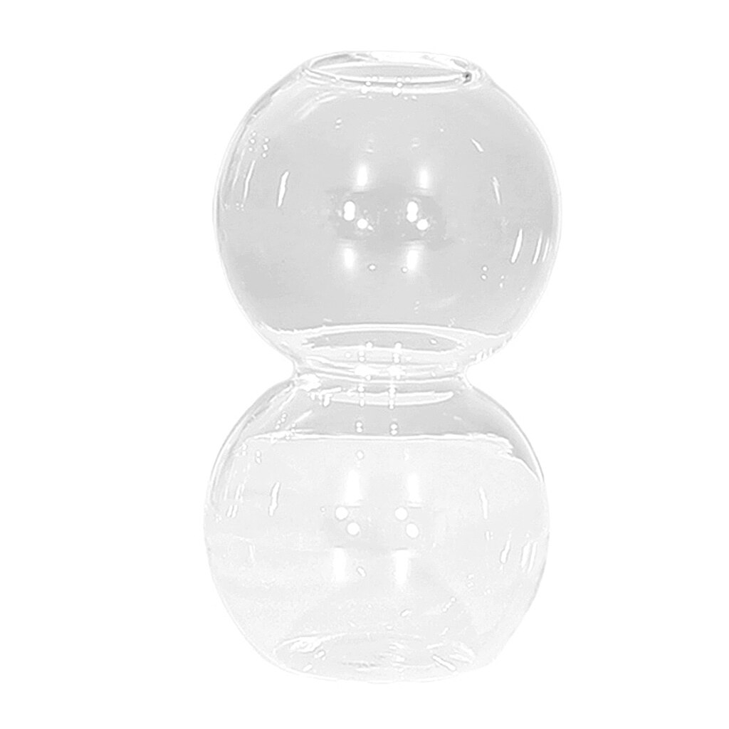 All Glass Terrarium Glass Flower Vase Hydroponic Planter Desktop Ornaments: 2 Balls