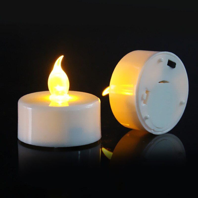 2/4PC Tea Lights Flameless Led Tealight Candles Battery Operated Warm White Flameless Pillar Candle Bluk For Romantic Decoration