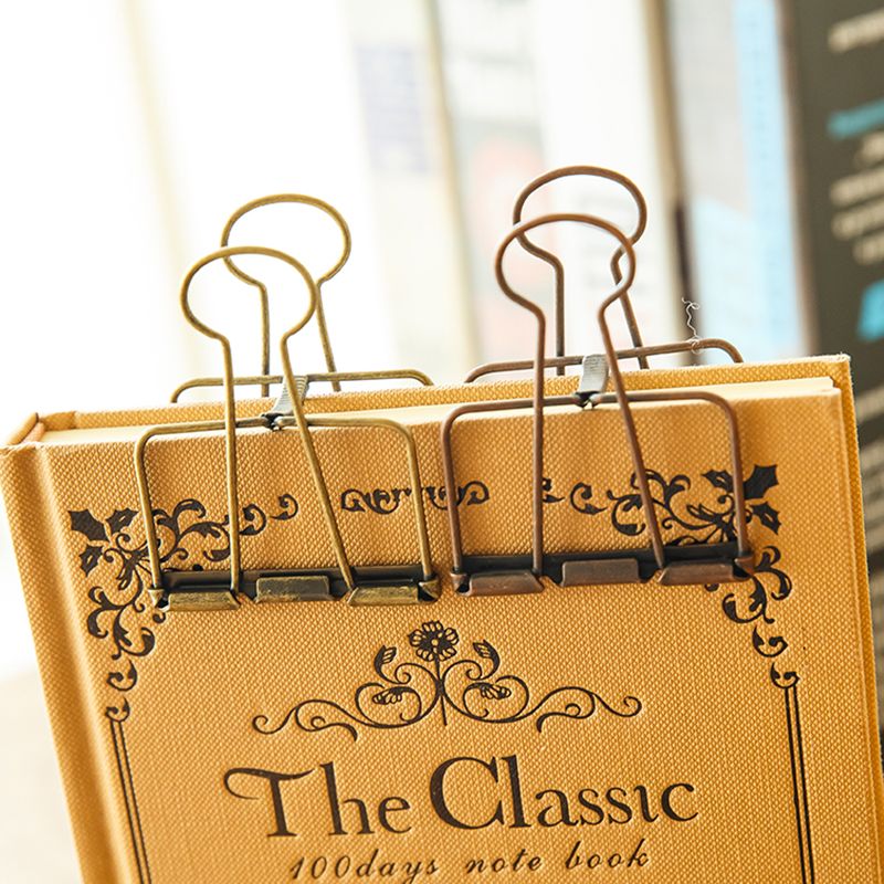 3 Types Paper Clips Hollow Binder Clips Stainless Steel Document Files Holder Notes Letter Notebook Clips DIY Bookmarks Supplies