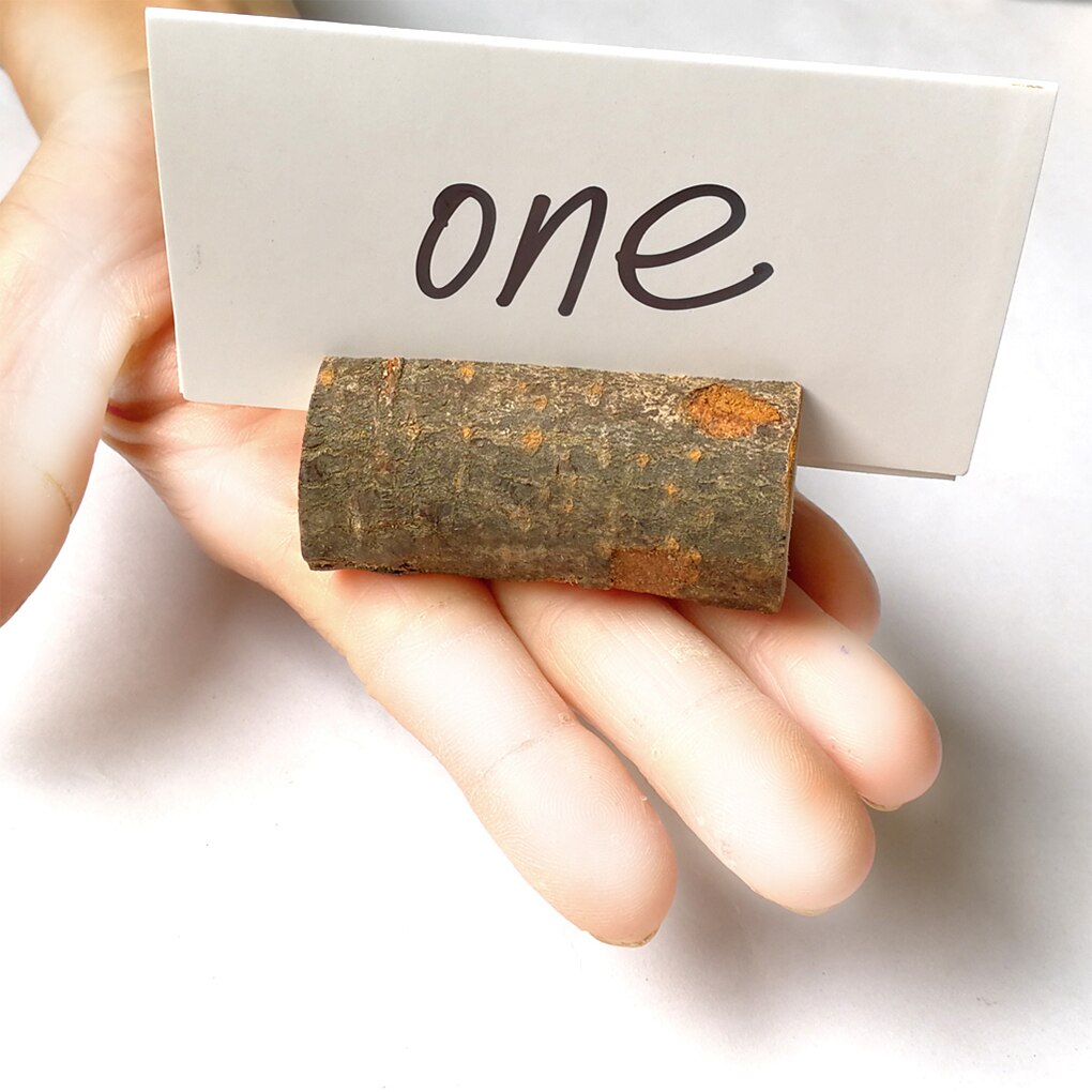 20 Stuks Houten Tafel Nummer Stand Plaats Kaarten Houders Halfronde Foto Map Bruiloft Handwerk Artikel Dwarse Groef