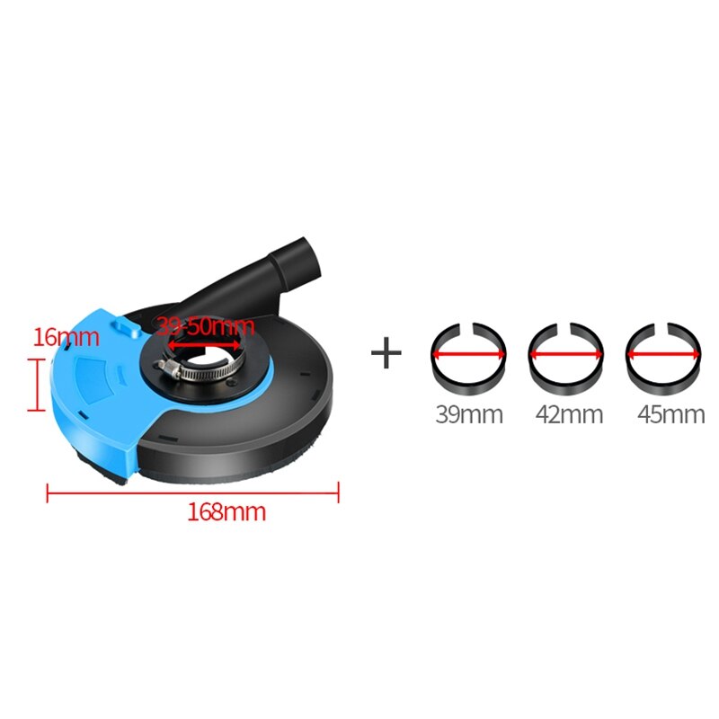 power tools 5 Inch Angle Grinder Dust Shroud Cover Tools For Concrete Marble Granite Engineered Stone Grinding Dust Collection