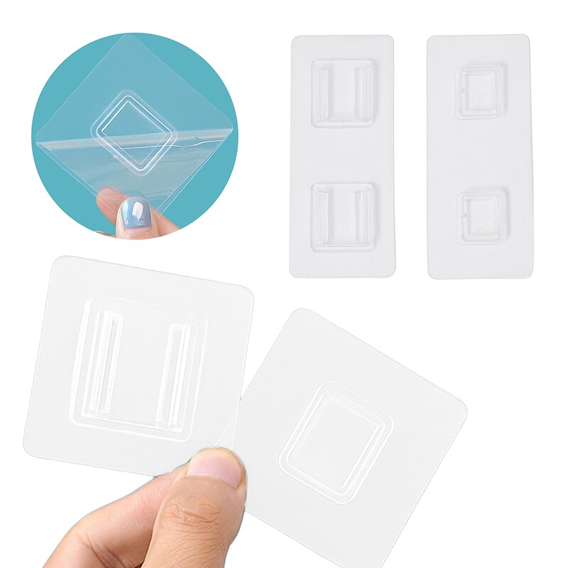 DIY Double Sided Adhesive Wall Hooks Wall Hanger Transparent Suction Cup Sucker Hook Double-Sided Adhesive Wall Hooks