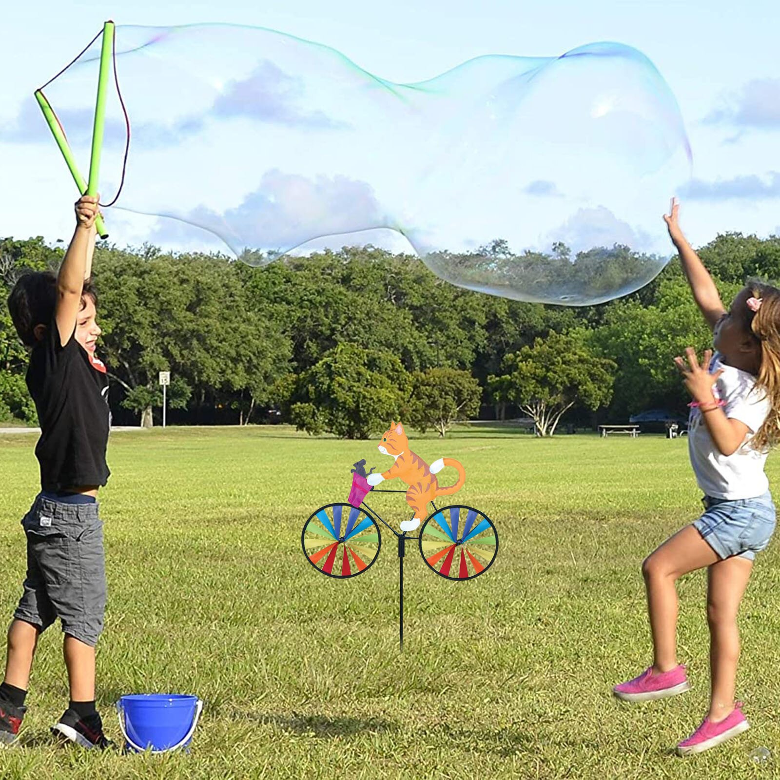 25# Kites Bike Lawn Wind Garden Party Garden Lawn Windmill Decoration Outdoor Whirligig Garden Lawn Yard Decor Wind Spinners