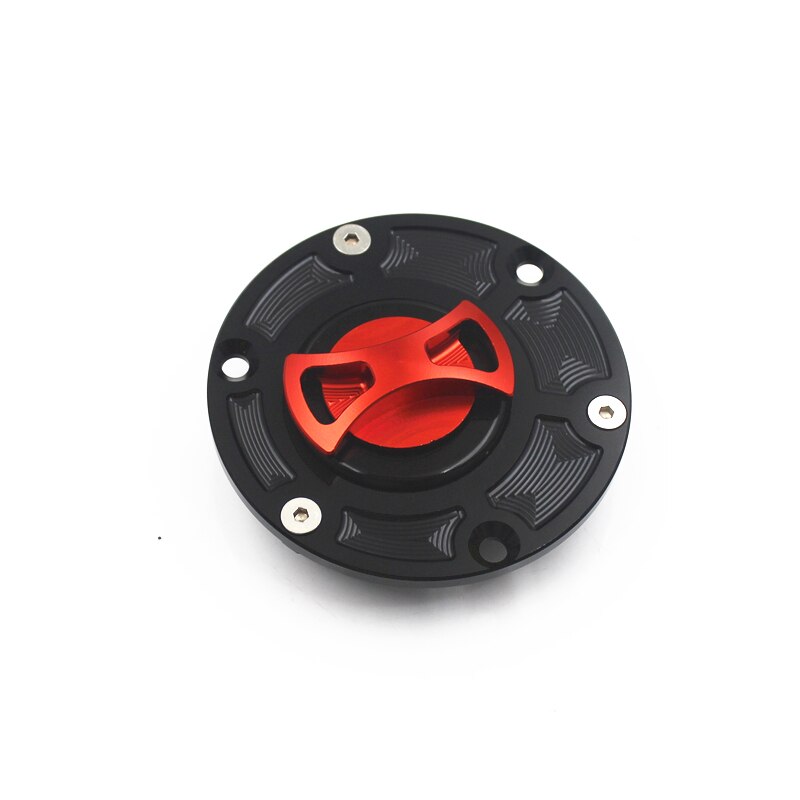 Motorcycle CNC Aluminum Keyless Gas Oil Fuel Tank Cap Cover For Aprilia RS125 RSV1000 Speed Four Tiger 1050 Sprint 1050: Red