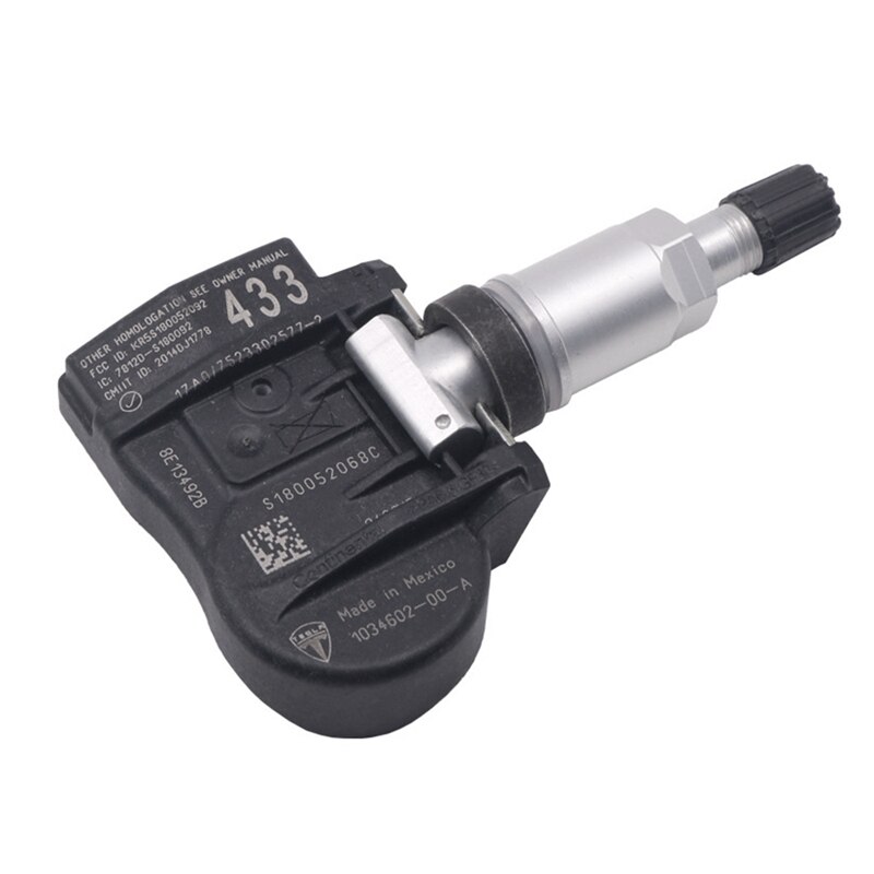 4 stuks voor  -2023 tesla-modellen  x 43hz tpms-sensoren bandenspanningssensoren 1034602-00- c