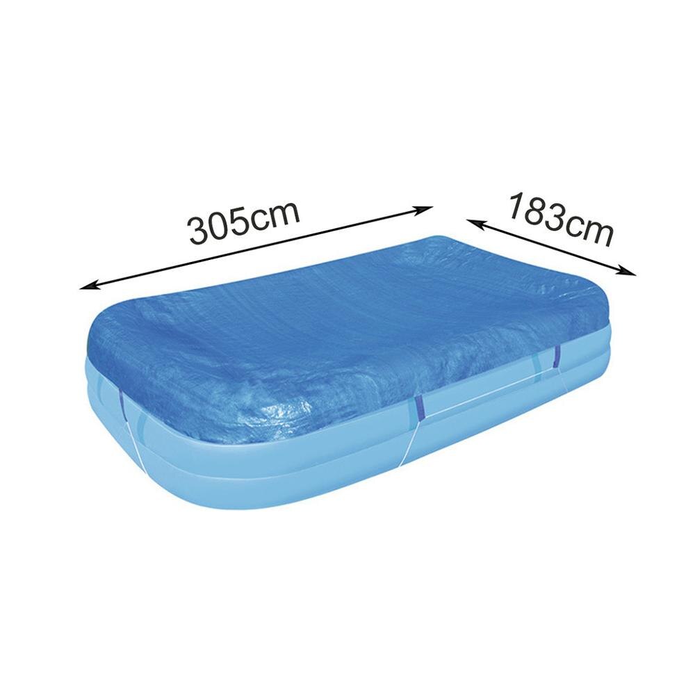 Cubierta rectangular para piscina, Poncho a prueba de polvo y lluvia, tela gruesa para piscina inflable (340x230cm) CD